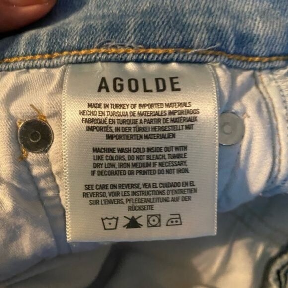 Agolde Women’s Sophie Crop Soft Skinny Jeans Light Wash Size 25 - Picture 6 of 9